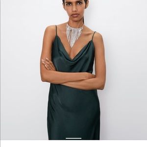 Green Slip dress from Zara! Super cute!!